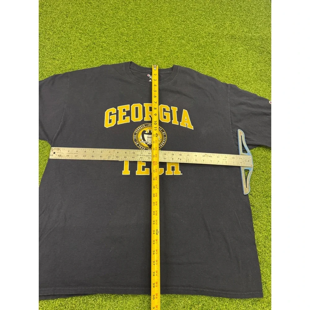 Champion Georgia Tech Yellow Jackets T-Shirt Mens 2XL Black Short Sleeve‎ NCAA - Picture 6 of 6